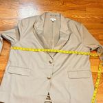 Topshop  Women 10 Beige Tan Button Long Sleeve Lined Jacket Blazer Corporate Core Photo 3