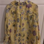 Charter Club ‎ Womens 100% LINEN Plus Size 2X Luxury Yellow Floral Shirt Top Cute Photo 4