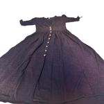 Free People  Love of My Life Black Midi Dress GUC Size Small Fit & Flare Boho Photo 8