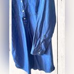 Old Navy  Women's Shirt Dress Blue Chambray Denim Long Sleeved Pullover Medium Photo 2