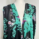 Vintage Ayres by E. Eysen Sleeveless Kimono Open Front Unique Cut Bird Floral Size undefined Photo 4
