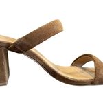 Soludos Ines Suede Open Toe Block Heel Sandals Walnut Brown Size 8.5 Photo 4