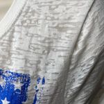 Rocker Girl White Patriotic T Shirt Flag Motif Lightweight Burnout u Junior XXL Blue Size undefined Photo 1