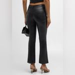 MOTHER The Insider Flood Faux Leather Jeans Black Size 24 NEW Photo 10
