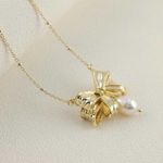 Kendra Scott  x LoveShackFancy Pearl Bow Necklace Photo 5