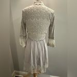 BKE  Boutique Chiffon Lace overlay Flyaway Cardigan. Size XSmall Glacier … Photo 4