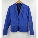 J. Crew Schoolboy Blazer Jacket Size 6 Blue Two Button Womens Photo 0