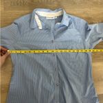 st. john's bay St. John’s Bay Blue Striped Button Down Shirt Photo 2