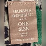 Banana Republic Green Black White Umbrella Print Lightweight Scarf | One Size Photo 3