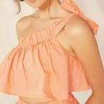 Free People NWT  Made For Sunny Days Coral Shoulder Tie Top Photo 0