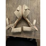 Paradox London Neala‎ Wide Fit Block Heel Glitter Sandals Champagne Size 9 Gold Photo 2