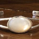 Sterling Silver Vintage BARSE  Mother of Pearl Cuff Bracelet Photo 8