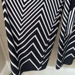 Emerald jumpsuit one piece wide leg Black White Chevron medium stretch strapless Photo 2