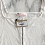 Blue Blush NWT• Los Angeles • White Ribbed Crop Top • Sz M Photo 2