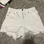 Abercrombie & Fitch White High-Rise Abercrombie Jean Shorts Photo 1