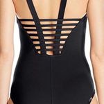 Jag jeans Black One Piece Swimsuit with Geometric Back Photo 1