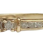 10K 10KT Fine Yellow Gold Diamond Wedding Engagement Anniversary Ring Sz 5.25 Photo 2