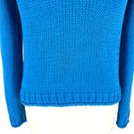 Poetry Cotton Tape High-Neck Sweater Soft Peacock Blue Size 6 Photo 9