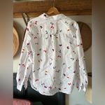 Charter Club  Button Down Linen nautical/flag Print Shirt M Photo 5