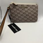 Karl Lagerfeld  Beige Monogram Pouch Photo 2