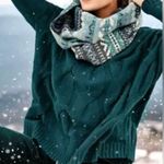 J. Jill Size M Chenille Teal Peacock Chunky Cable Knit Sweater Pullover Knit Top Green Size M Photo 1