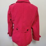 I.B. Diffusion fuchsia double breasted pea coat size medium Photo 4