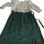 MISS DORBY VINTAGE 1990'S GREEN & WHITE ONE PIECE DRESS WITH TIE BACK BELT (6P) Photo 10