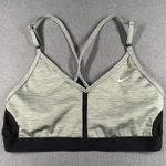 Nike Sports Bra Womens Small Gray Black Dri-FIT Strappy Crossback Athletic Photo 0