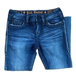 Rock Revival Luz Mid-Rise Flair Cropped Raw Hem Jeans 28 Photo 0