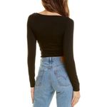 Grey State Renee Bodysuit Black Asymmetrical Neckline Size M Photo 2