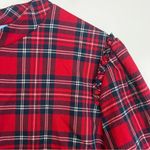 Draper James Angie Red/Blue Plaid Short Sleeve Ruffle w/ Bow Blouse/Top Size 1X Photo 6
