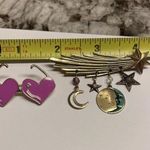 Lot Of 2 Gold Tone Vintage Costume Brooches Heart Sunglasses, Shooting Star Photo 4