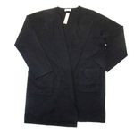 J.Crew NWT Juliette in Black Open-Front Knit Collarless Sweater Blazer XL Photo 0