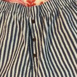 Free People  Intimately Blue White Cotton Striped Shorts Photo 1