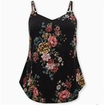 Torrid  Ava Black Dark Floral Stretch Challis Cami Tank Top 3X 22-24 NWT Photo 8