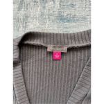 Vince Camuto NWT!  Rib Knit Open Front Cardigan In Darkshadow Gray Small Photo 2