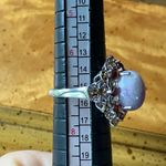 Rare Tiffany Stone Red Garnet Sterling Silver Cocktail Ring Size 7 White Photo 7