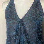 Rebecca Taylor  Silk Navy Mermaid Tank Sleeveless Blouse Size 2 Photo 4