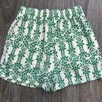 Skies Are Blue Floral High Waist Pleated Trouser Shorts Size Small Green Photo 4