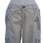 Cache Dressy Crop Pant Stretch Rhinestone Stud Adjust Length $98 Embellished NWT Photo 5