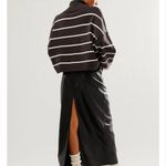 Free People Faux Leather City Slicker Vegan Maxi Skirt Womens Black Size 8 Photo 4