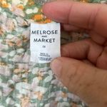 Melrose and Market  3X Floral Print Tie Neck‎ Short Sleeve Blouse Photo 2