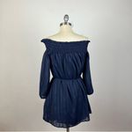 Line and Dot  Desi Off the Shoulder Dress in Navy NWT Small Photo 5