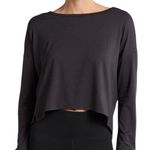 Long Sleeve Cropped Black Top in size S/M Photo 0
