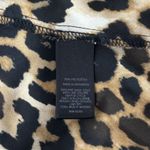 EXPRESS Shirt Womens Medium Black Brown Cheetah Portofino Office Casual Edgy Photo 7