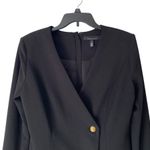 White House | Black Market Black Long Sleeve Blazer Dress size 8 Gold Buttons Photo 5