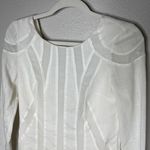 Finders Keepers Turning Tables Long Sleeve Dress Size XS White Sheer Paneled Photo 1