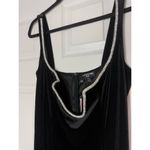 Pretty Little Thing Black Velvet Diamante Trim Maxi Evening Gown Dress Size 12 Photo 4