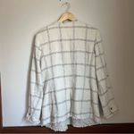 Ann Taylor White and Gray Blazer with Contemporary Spring Tweed Feel sz 14 Photo 6