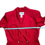 Vintage J. Taylor Red Dress Double Breasted Blazer Style Fitted Bodice Collar Size 6 Photo 8
